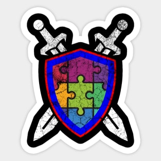 Legendary Sword & Shield Autism Sticker